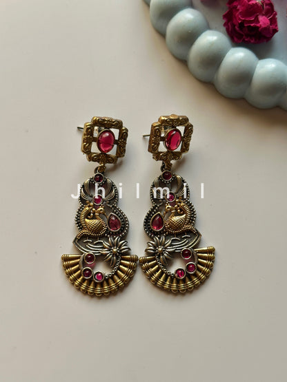 Zarish Dual Tone Earrings