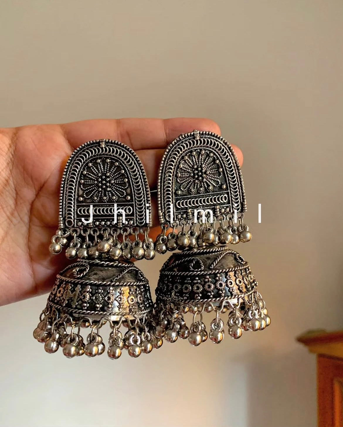 Oxidized Jhumka Design 41