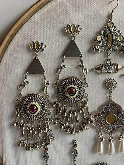 Dual Tone Light weight Earrings