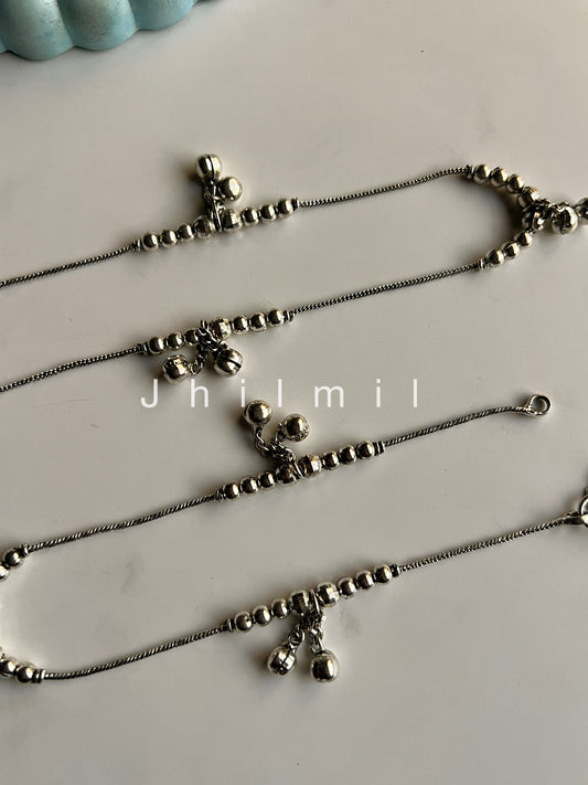 Minimal beaded Ghungroo Pazaib