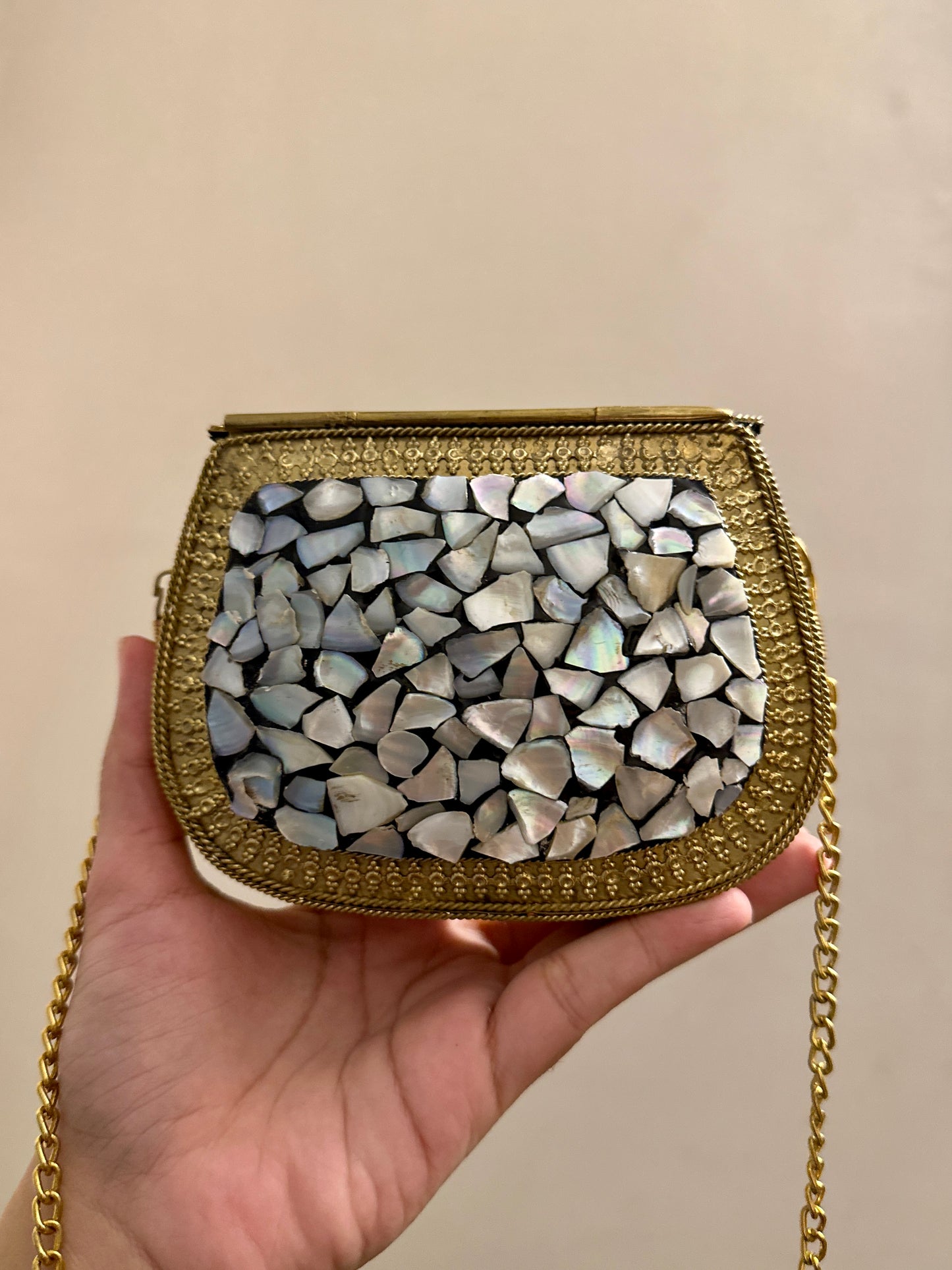Medium Golden Seep Clutch Design 2