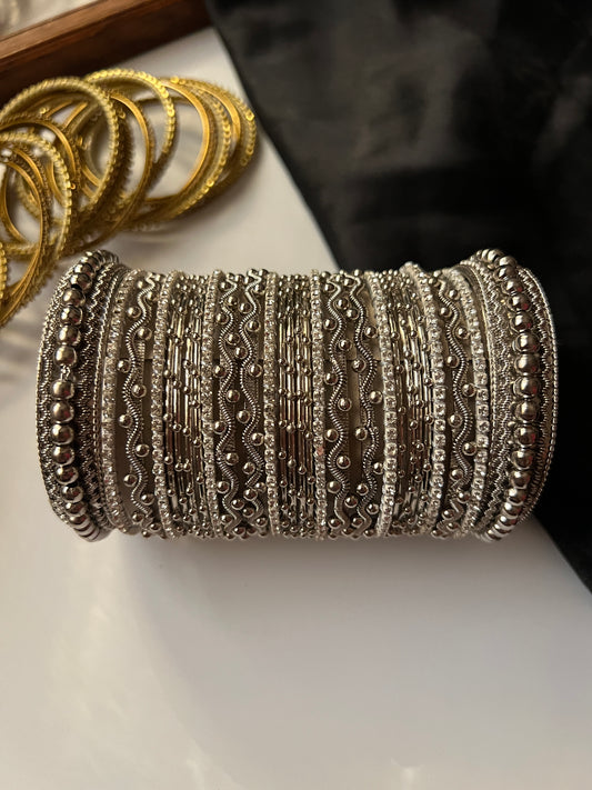 Silver Zuha Bangles set