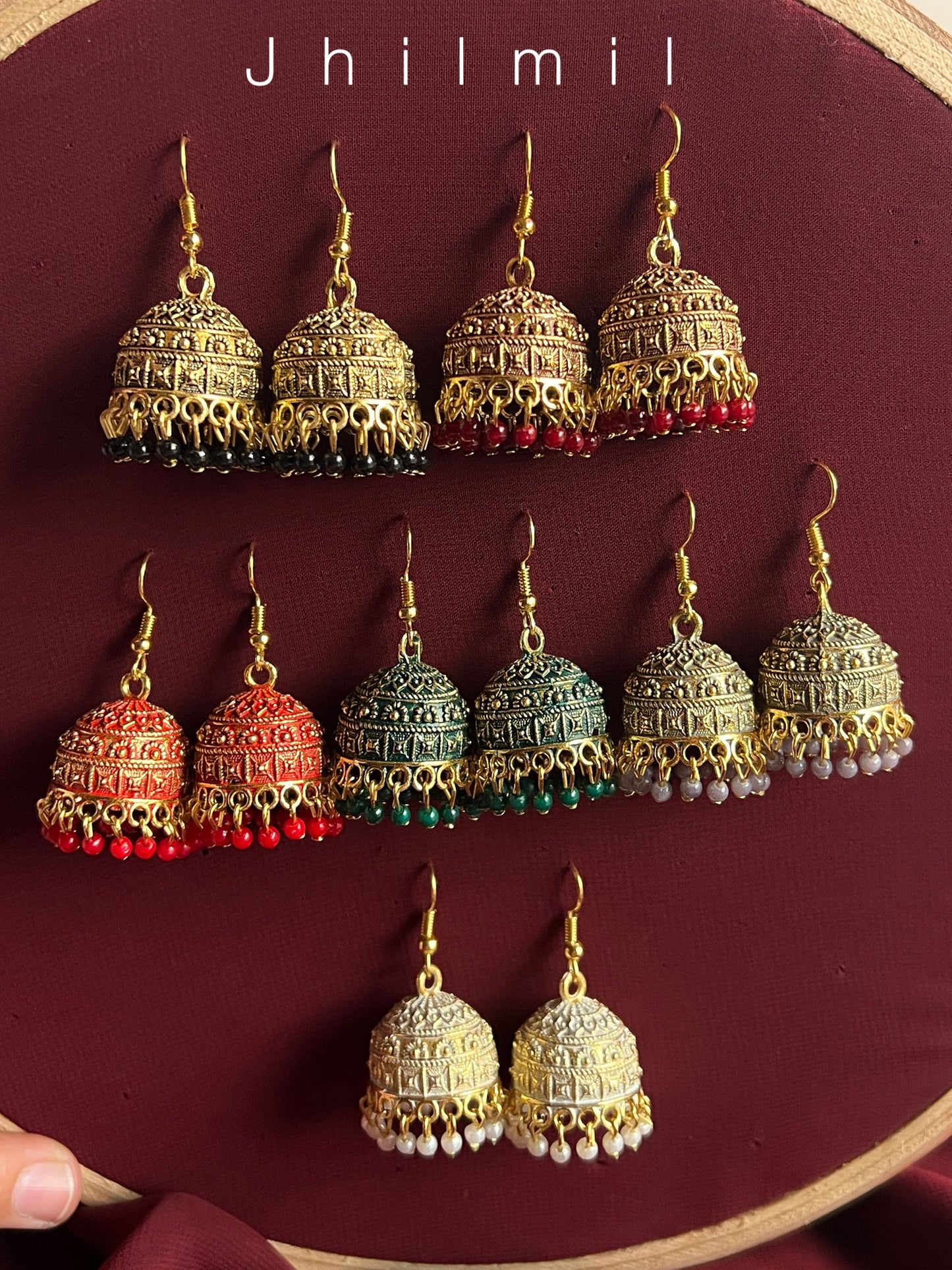 Golden Sofia Jhumkis