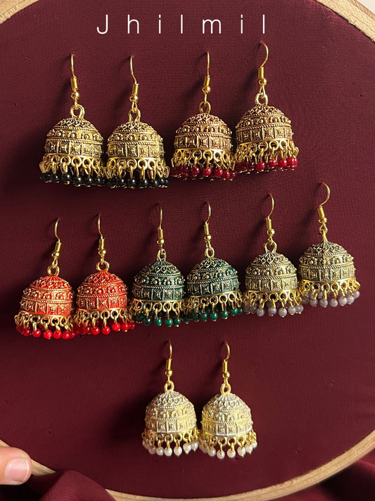 Golden Sofia Jhumkis