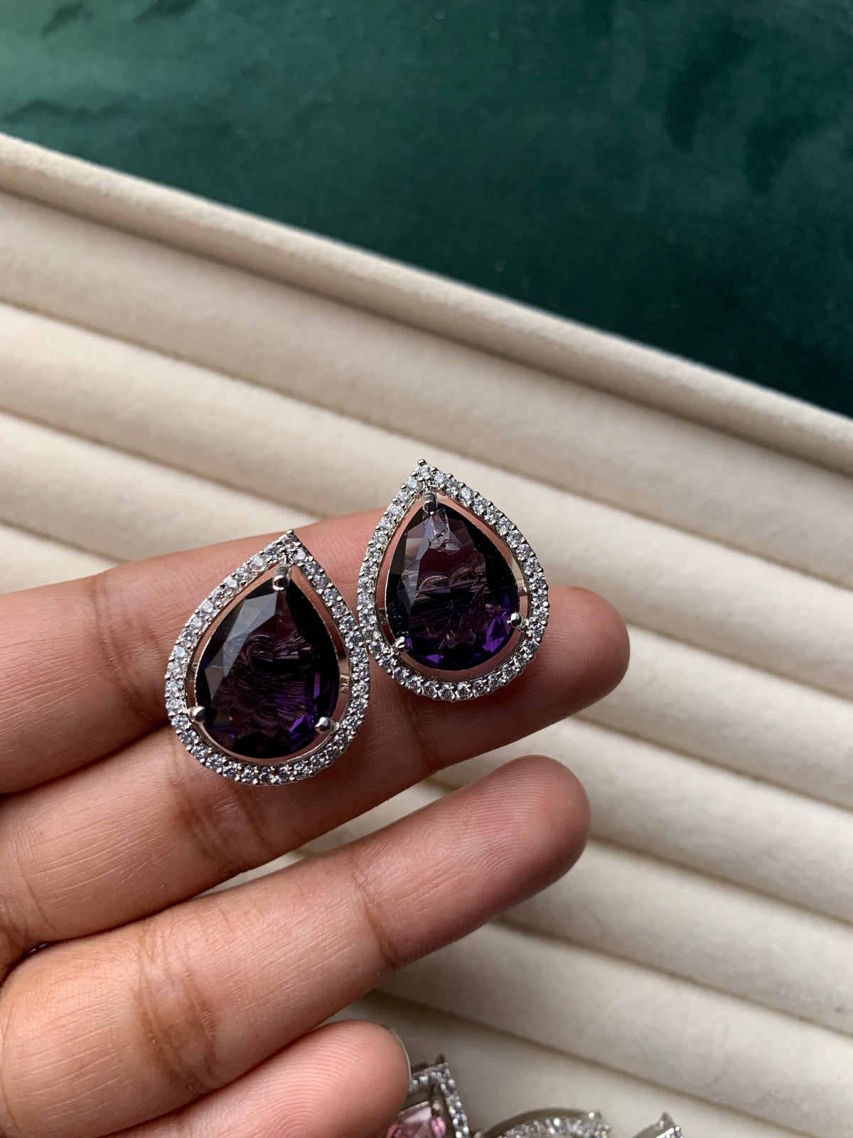 Tear Zircon Studs