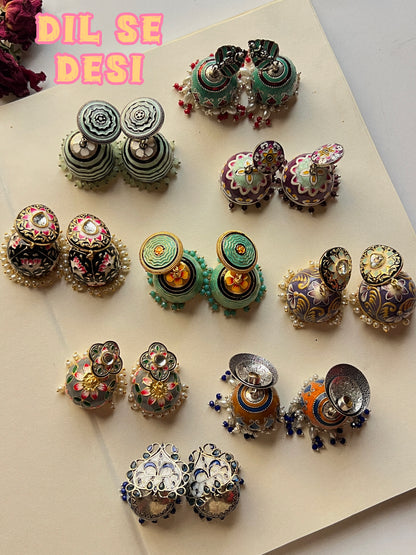 Premium Hand painted Jhumkis