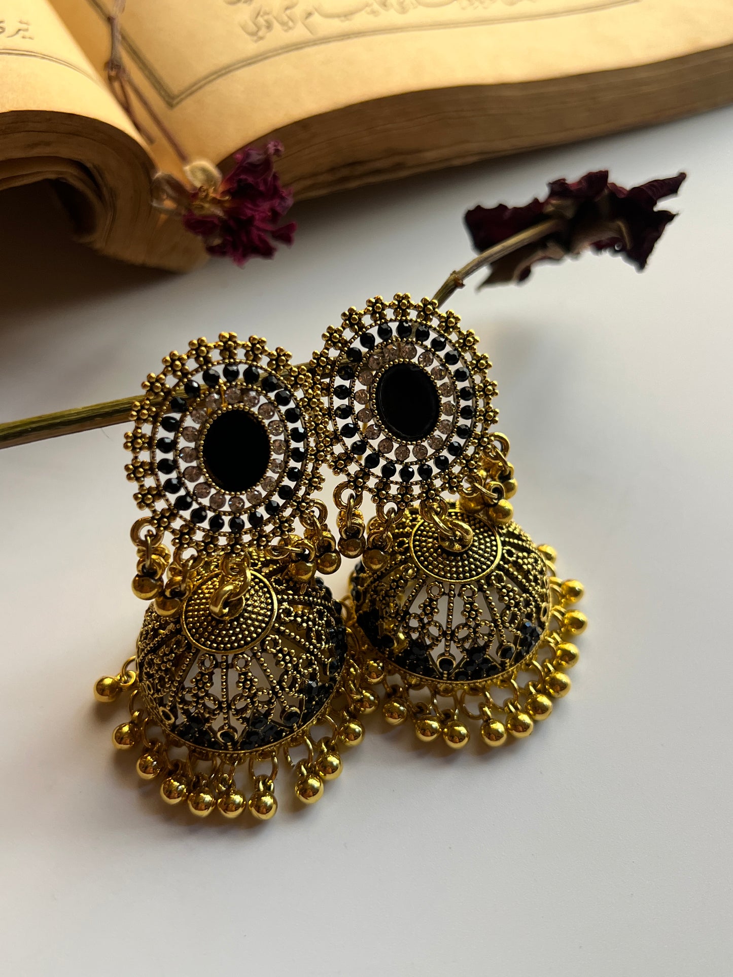 Golden Mirror Jhumka