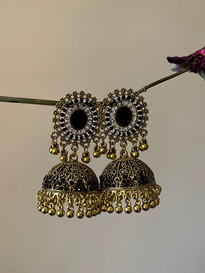 Golden Mirror Jhumka