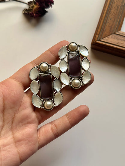Mother Pearl Stone Earrings