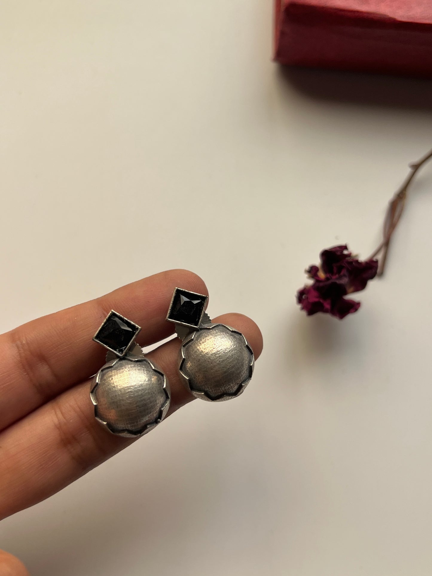 Stone Brass Studs