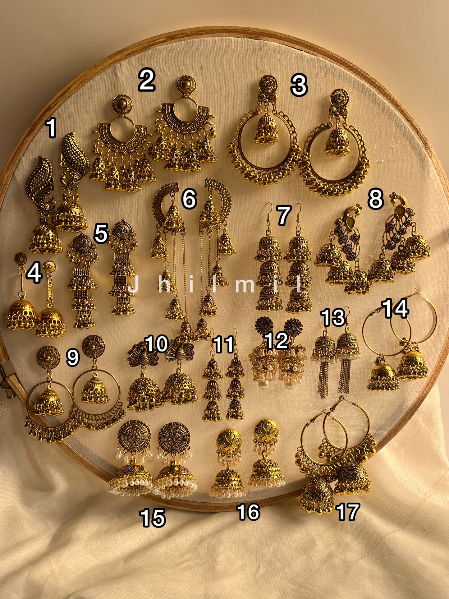 Golden Ethnic Jhumkas