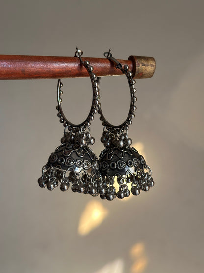 Oxidised Bali Jhumka