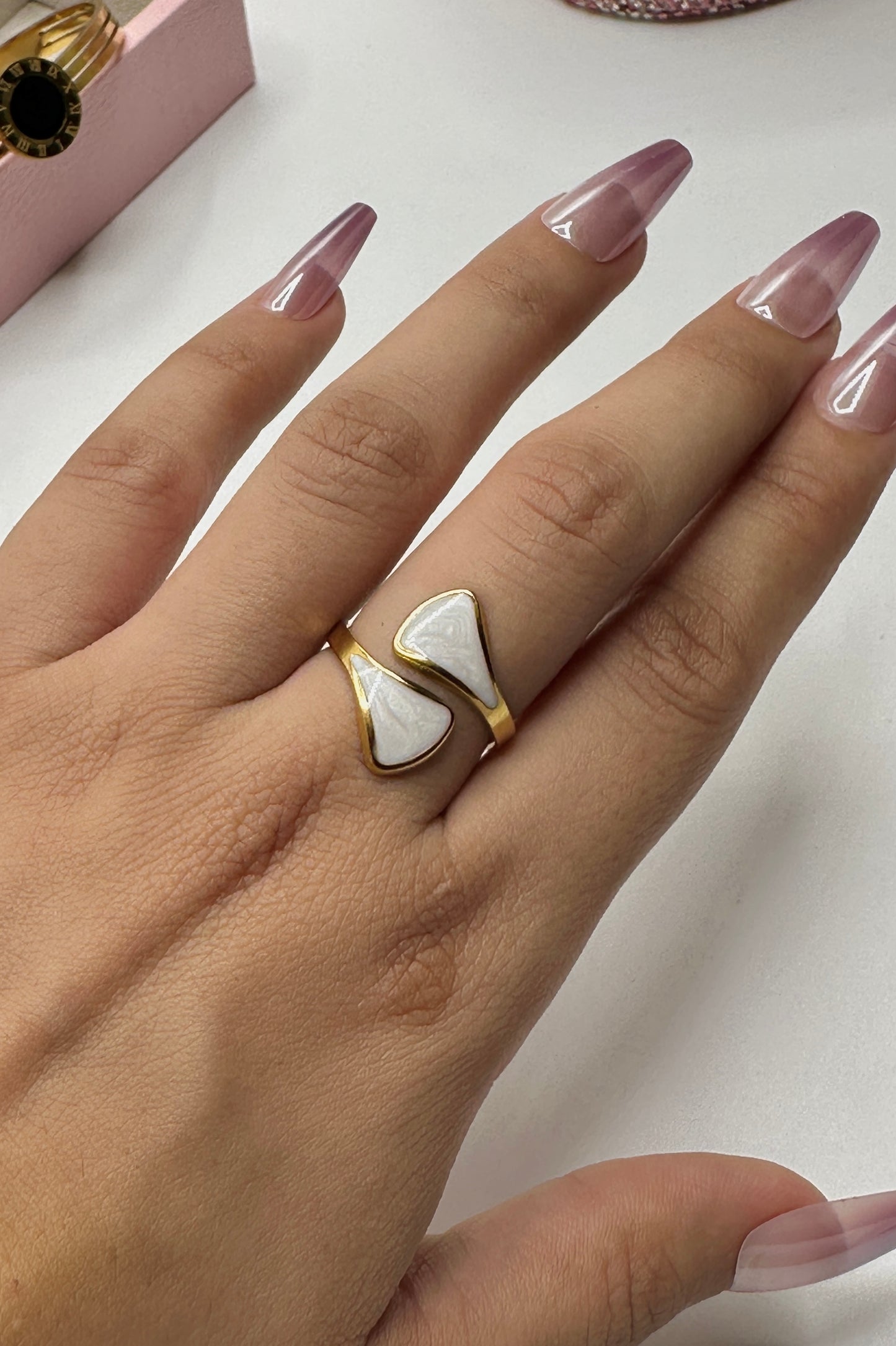 White Petal Ring