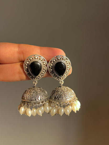 Brass Stone Jhumki
