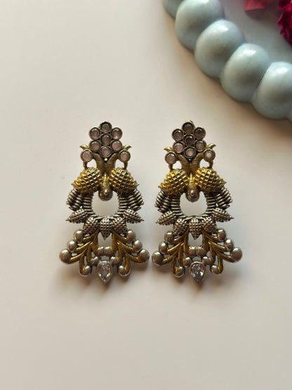 Peacock Dual Tone Studs