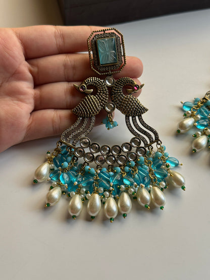 Peacock Chandelier Earrings