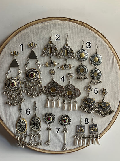 Dual Tone Light weight Earrings