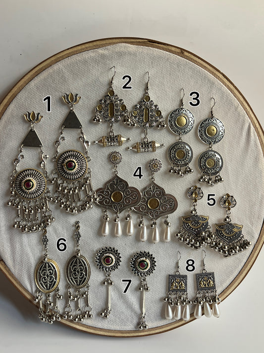 Dual Tone Light weight Earrings