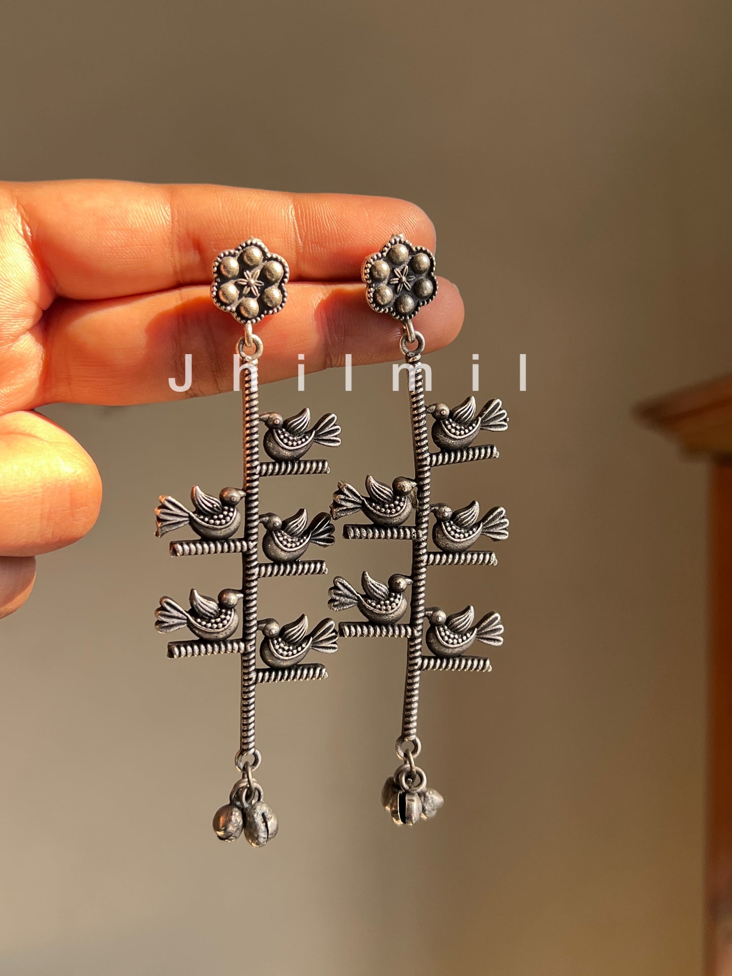 Silver Brass Earrings