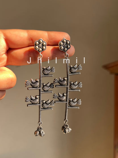 Silver Brass Earrings