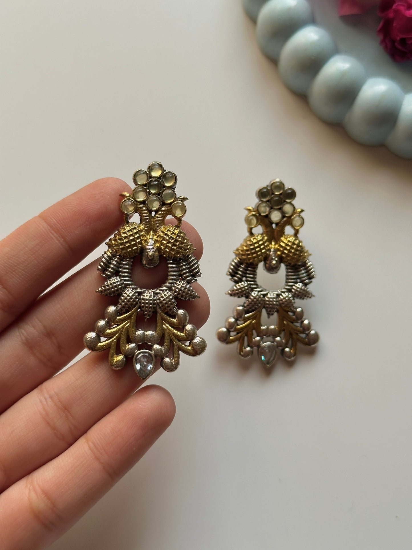 Peacock Dual Tone Studs