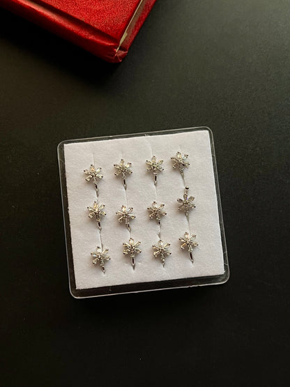 Silver Flower Nosepin 1