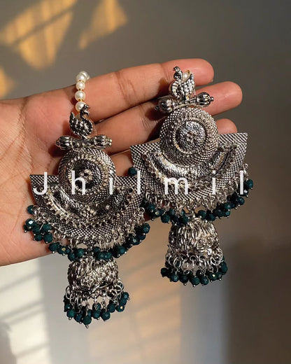 Silver Plated Swan Earring