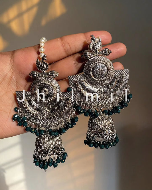 Silver Plated Swan Earring