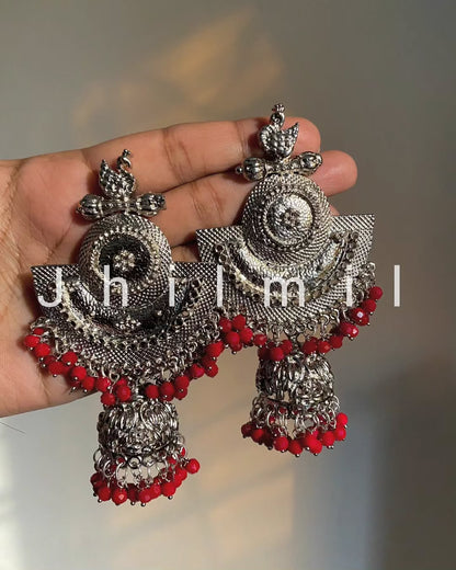 Silver Plated Swan Earring