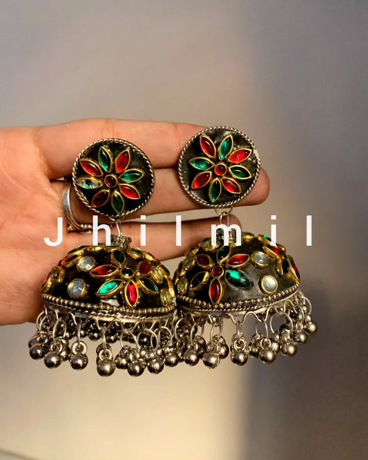 oxidized jhumka 32