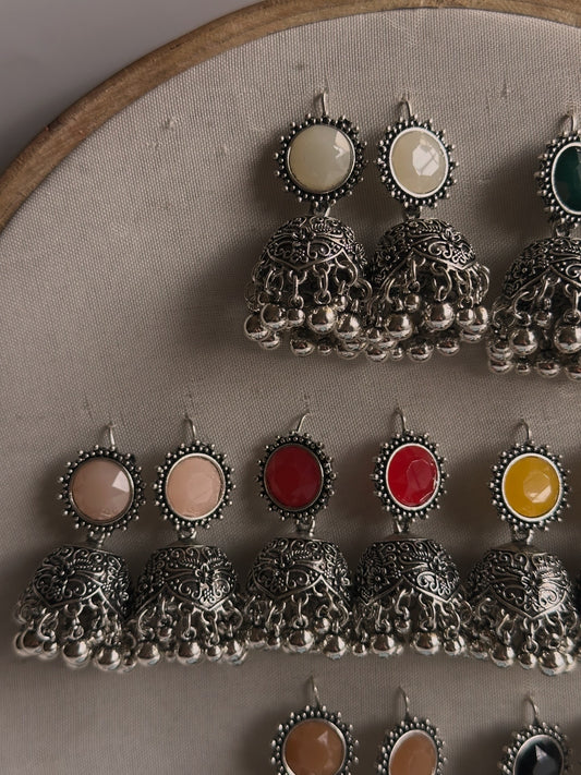 Silver Zaira Jhumki