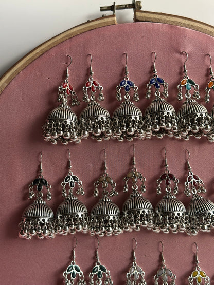 Silver Patti Jhumki