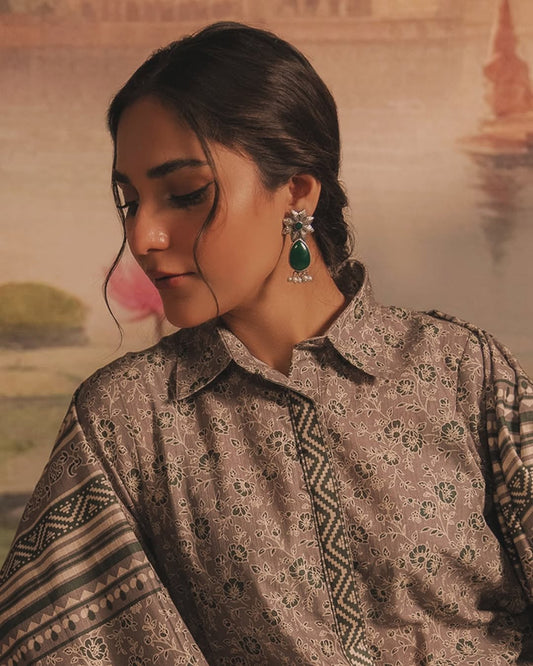 Flower stone drop Ear candy