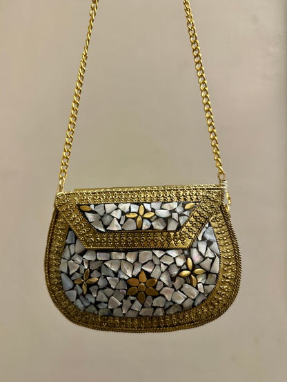 Medium Golden Seep Clutch Design 1