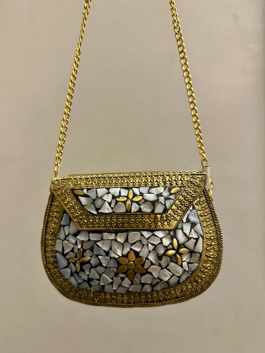 Medium Golden Seep Clutch Design 1