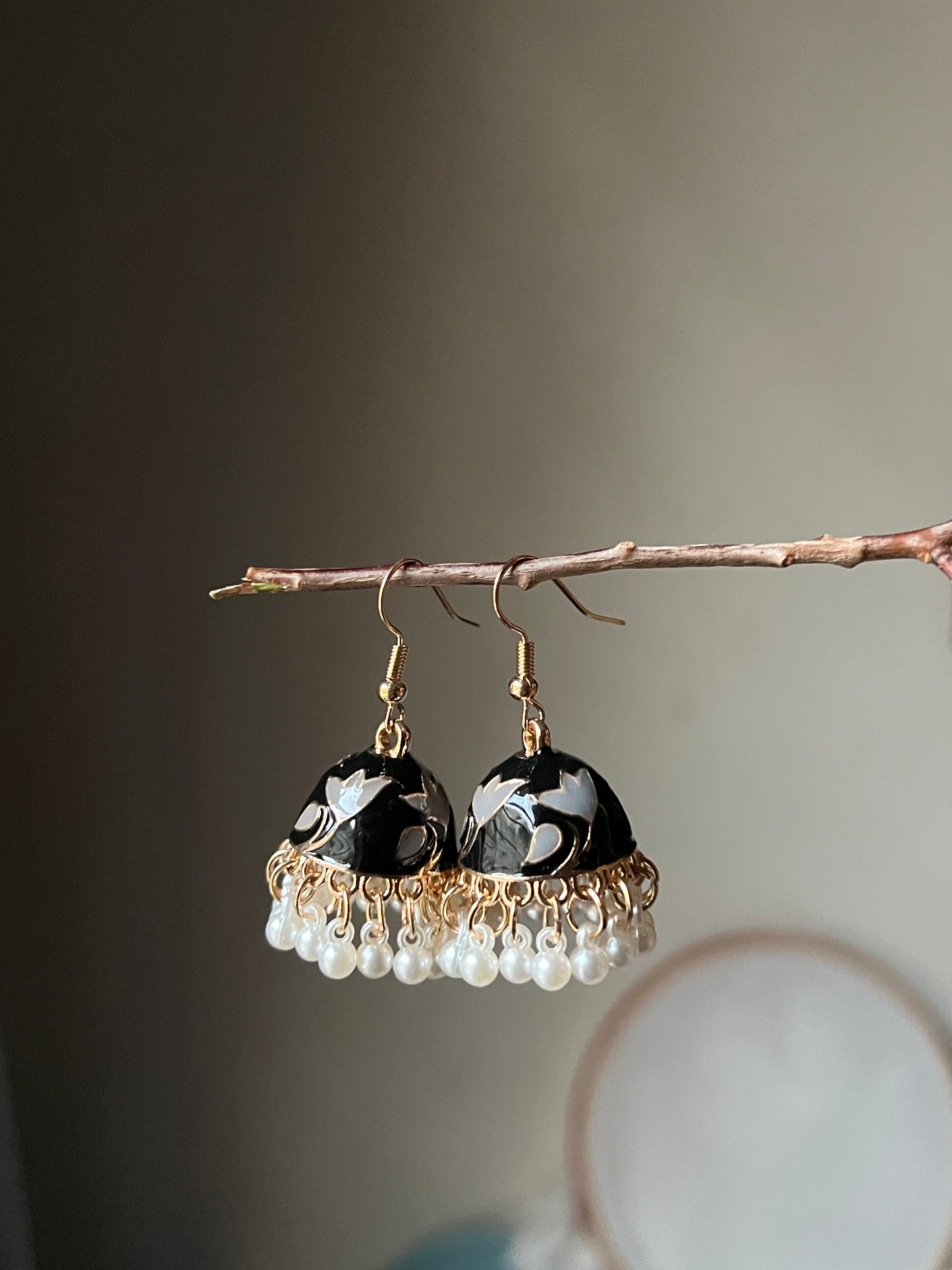 Black pearl jhumki