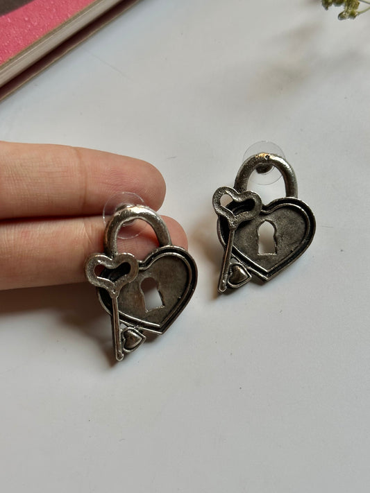 Lock Heart Earrings