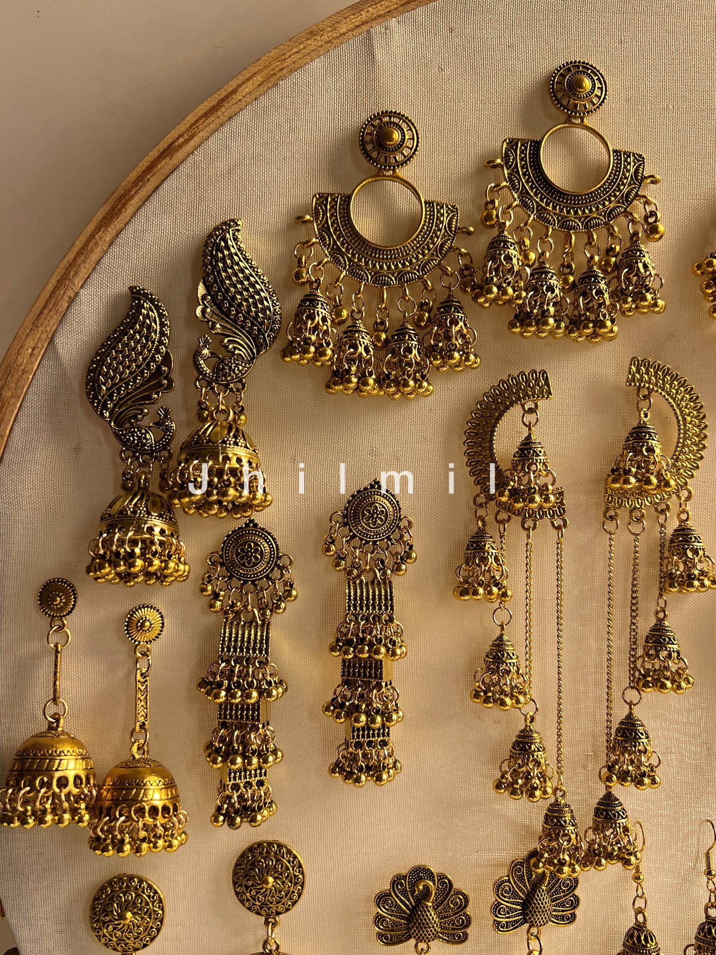 Golden Ethnic Jhumkas