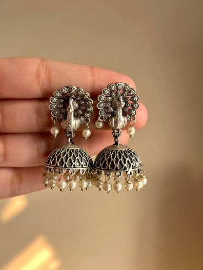Peacock Brass Jhumki