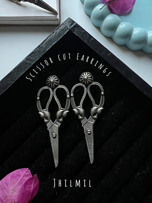Scissor cut earrings
