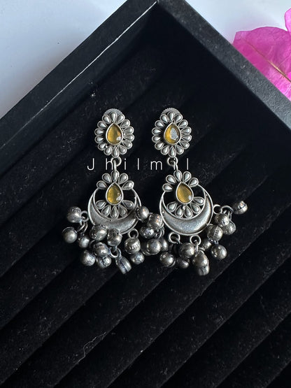 Phool chand bali earrings embellished with ghungroos