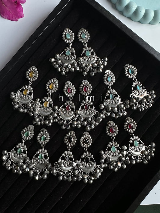 Phool chand bali earrings embellished with ghungroos