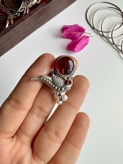 Dainty Stone Bird Ring