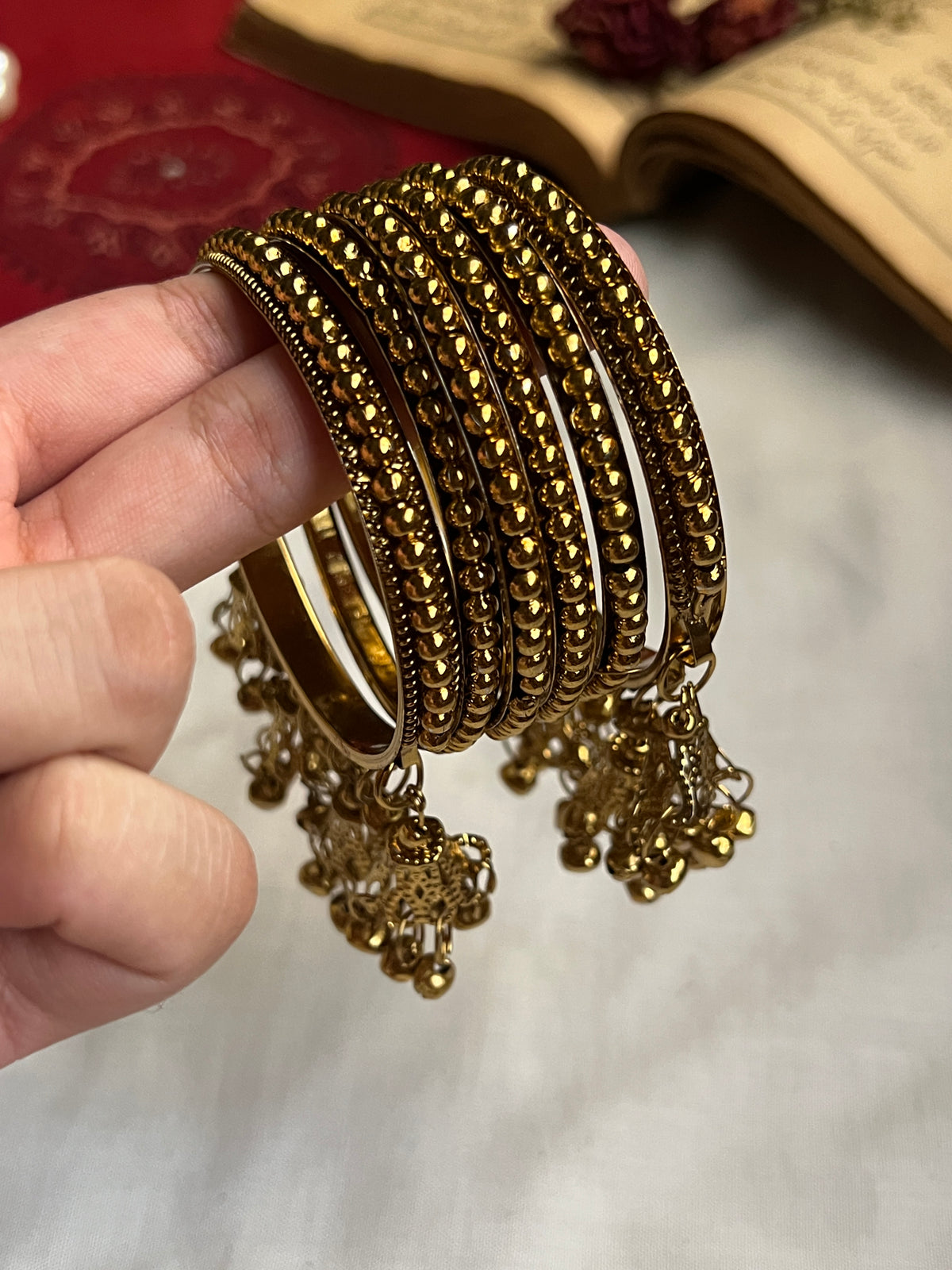Beaded Bell Drop Bangles