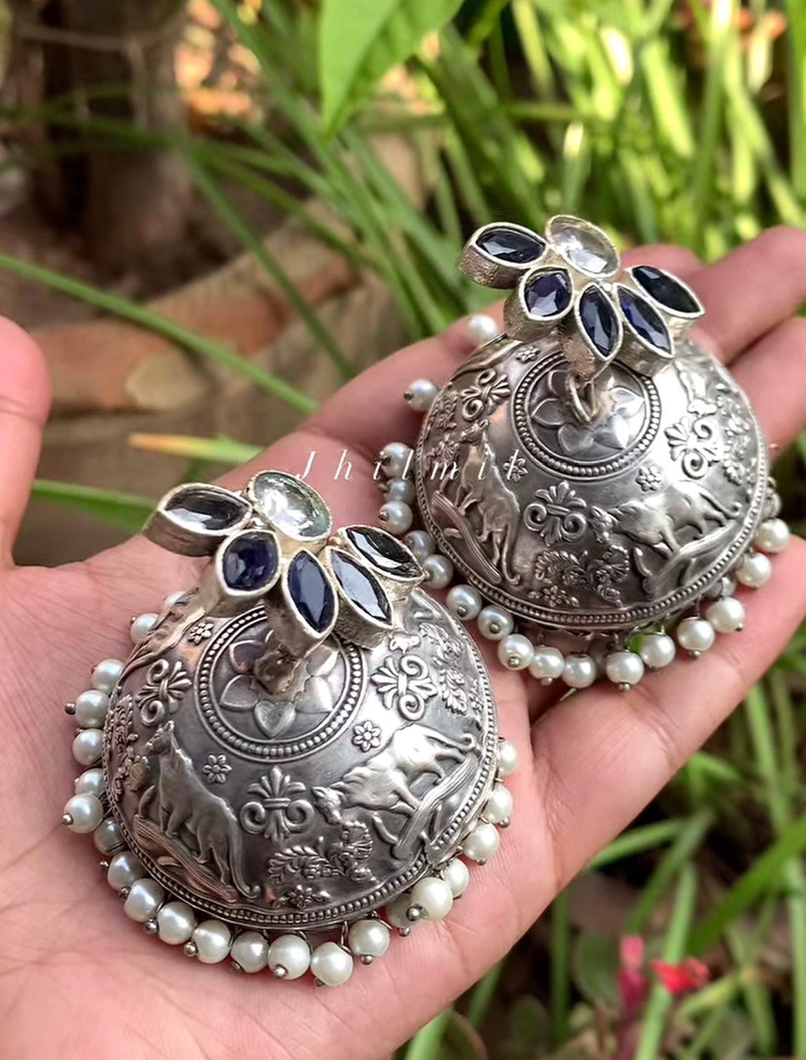 Half Flower Jhumka