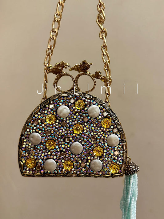 Luxury Clutch - Dome Yellow Mother Pearl
