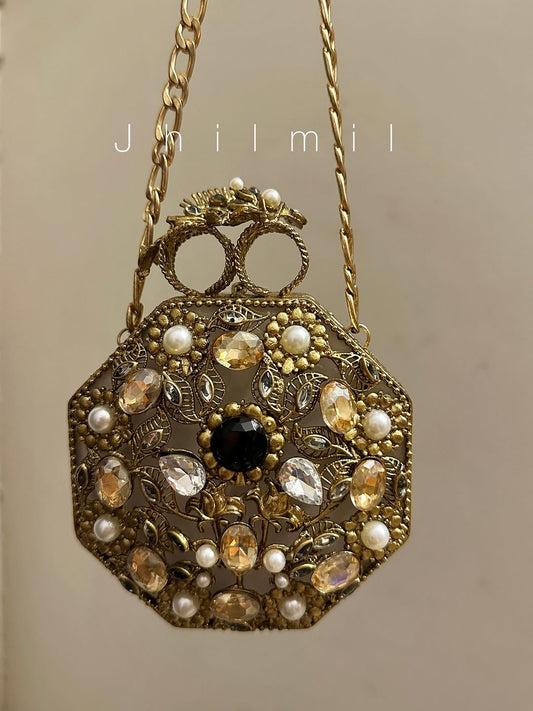 Luxury Clutch - Hexagon Emerald