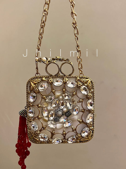 Luxury Clutch - Square Maroon