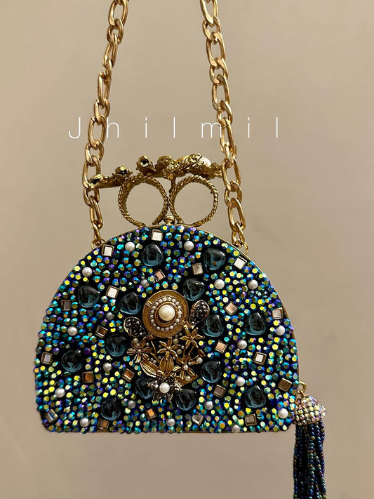 Luxury Clutch - Dome Dark Blue