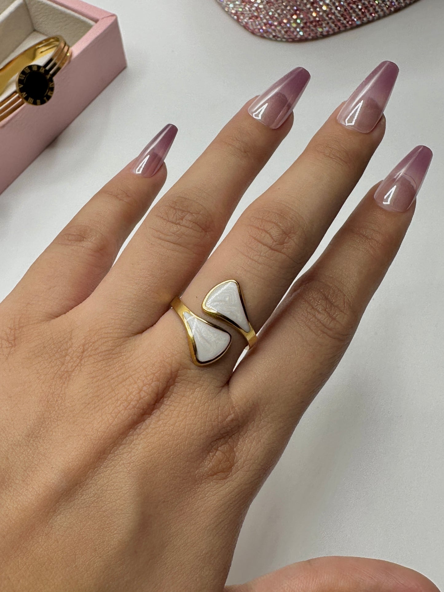 White Petal Ring
